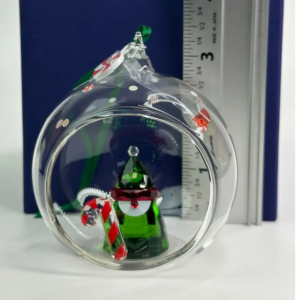 Swarovski Holiday Cheers Santa’s Elf Ball Ornament Chirtmas